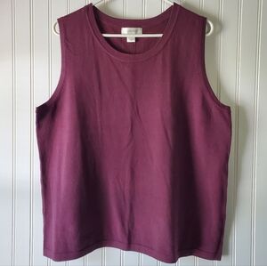 CJ Banks NWT Plum Sweater Tank Sz 1X